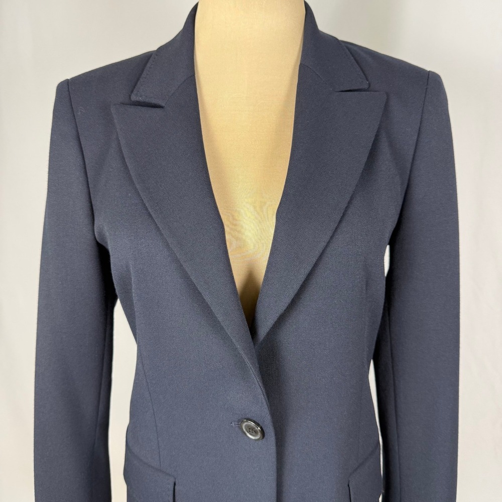 Kobi Halperin Navy Blue Single Button Blazer XS EUC Corporate Chic Preppy - Picture 2 of 13